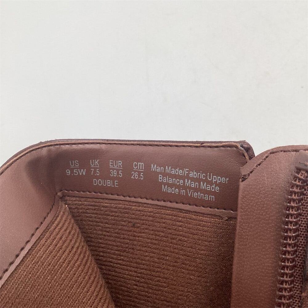 Dr. Scholl's Women's Brown Double Ankle Booties Size 9.5W Zip Wedge - Picture 3 of 11